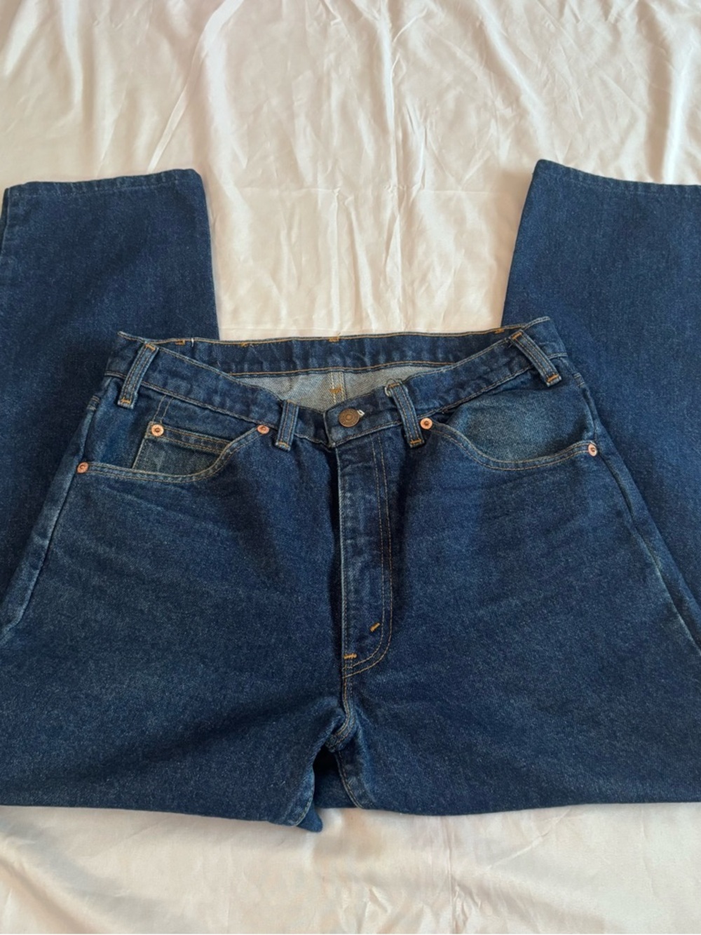 Vintage Orange Tag Levi’s 505 Jeans W 33 L 30 Made In USA Straight Leg Denim - Picture 4 of 7
